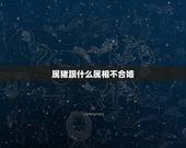 属猪跟什么属相不合婚，属猪不合的属有哪些