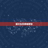 缘分五月原唱歌词，五月的歌缘份五月歌词谁知道