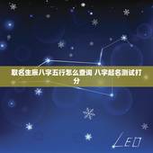 取名生辰八字五行怎么查询 八字起名测试打分