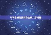 八字合婚免费算命生辰八字婚姻，男女八字配对合不合免费