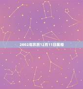 2002年农历12月11日属相，农历2002年12月10日是属什么生肖