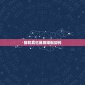 猪和其它属相婚配如何，生肖猪和哪个属相相配