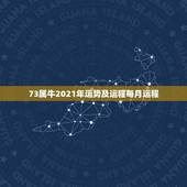 73属牛2021年运势及运程每月运程，73年属牛人2021年运势