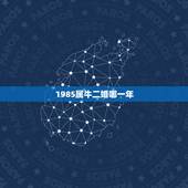 1985属牛二婚哪一年，哪几年是属牛的