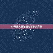 67年生人属羊的今年多大岁数，属鼠今年多大