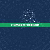 71年生肖猪2021年幸运颜色，2021年属猪的幸运色是什么颜色