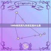 1990年农历九月初五是什么命，1990.年农历九月初五是什么星座