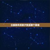 立春前农历除夕前是哪个属相，都说属相是看农历，可到底是立春后为下个属相