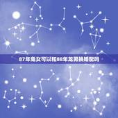 87年兔女可以和88年龙男换婚配吗，求76年龙男和87年女兔合婚。