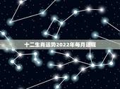 十二生肖运势2022年每月运程，十二生肖运程2021年运势每月运程