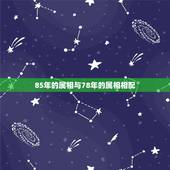 85年的属相与78年的属相相配，78年属马的和85年属牛的相配吗？