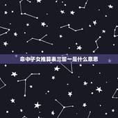 命中子女推算表三留一是什么意思，算命的能算出别人命中有几个子女