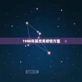 1986年属虎男感情方面，1986年属虎的人在2016年感情怎么样