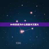 86年的虎为什么既属木又属火，为什么说属虎是木命，而已出生年份86年虎