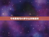 今年属相马55岁什么时候退休，属马的今年多大了？