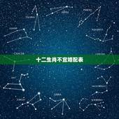 十二生肖不宜婚配表，十二生肖配偶及禁配