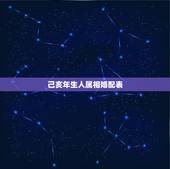己亥年生人属相婚配表，生辰八字婚配查询表