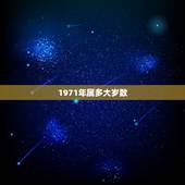 1971年属多大岁数，71年的猪是什么命的人