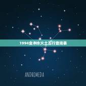 1994金木水火土五行查询表，金木水火土天干地支