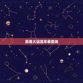 周易大运流年表查询，高分悬赏懂八卦周易者解析八字流年运势
