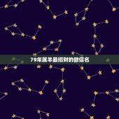 79年属羊最招财的微信名，91属羊风水微信头像？