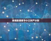 离婚配偶赠予小三财产分割，男方和小三有一子离婚财产如何分配