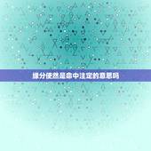 缘分使然是命中注定的意思吗，缘分使然 是什么意思