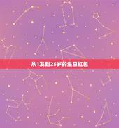 从1发到25岁的生日红包，儿子25生日快乐红包数字？