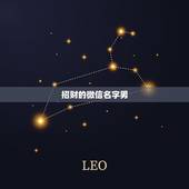 招财的微信名字男，男人微信名字吉祥招财