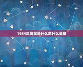 1984年属鼠是什么命什么星座，1984年属鼠是什么命农历9月初8什么