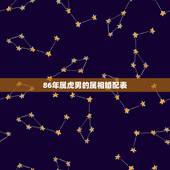 86年属虎男的属相婚配表，86年7月属虎的属相婚配表示
