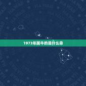 1973年属牛的是什么命，1973年五行属什么