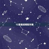 12星座结婚配对表，十二星座的配对