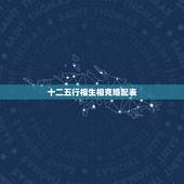 十二五行相生相克婚配表，五行属性 与什么相生相克
