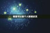 哪里可以查个人婚姻状况，查婚姻状况在哪查询