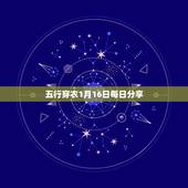 五行穿衣1月16日每日分享 每日五行穿衣颜色搭配