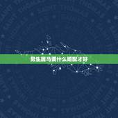 男生属马要什么婚配才好，属马男和什么属相女结婚最好