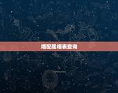 婚配属相表查询，属相婚配