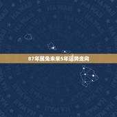 87年属兔未来5年运势走向，87年属兔女在2015年下半年运势如何