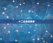 十二生肖排期表，十二生肖排期表里我最大是哪个生肖？
