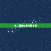 十二星座杀伤力排名表，十二星座排名