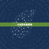 大运流年表查询，如何查自己的大运流年
