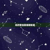 龙的更佳属相婚配表，属龙生肖更佳配偶