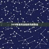 1978年冬月出生的马的命运，1978马冬月初一生命好吗？