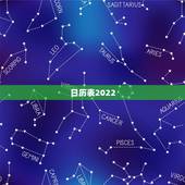 日历表2022 年，2022 年日历表全年