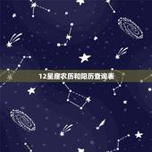 12星座农历和阳历查询表，十二星座怎么分？几月到几月几号说的是阴历还是