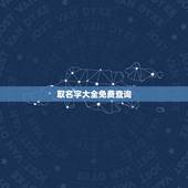 取名字大全免费查询，取名字大全