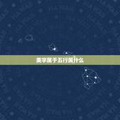 美字属于五行属什么，“美”为什么是五行属水