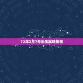 72年2月7号出生属啥属相，1972年2月7日属鼠女性的命运