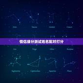 情侣缘分测试姓名配对打分，姓名配对免费测姻缘